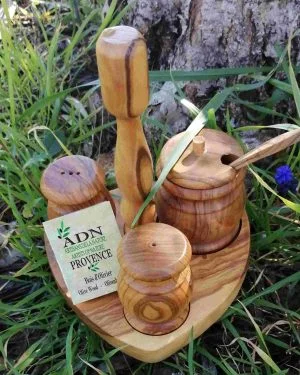 Assaisonnement 3 pièces en bois d'Olivier