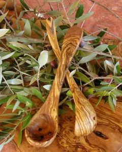 Louche à Olives en Bois d'Olivier