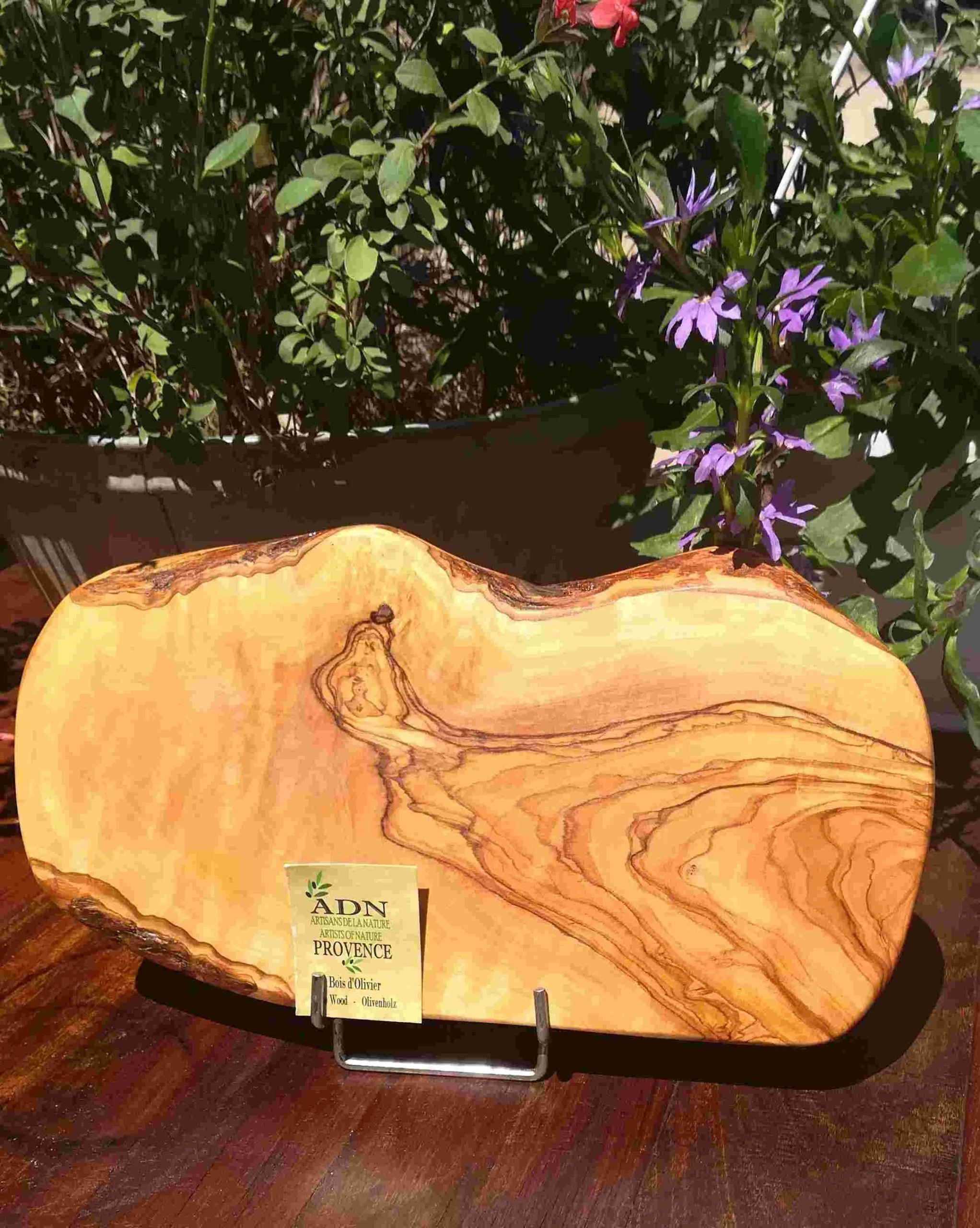 Plateau Naturel en Bois d'Olivier grand 50cm env