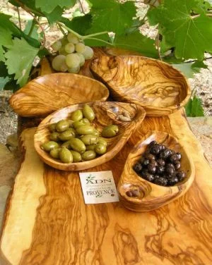 Ravier pour Olives en Bois d'Olivier