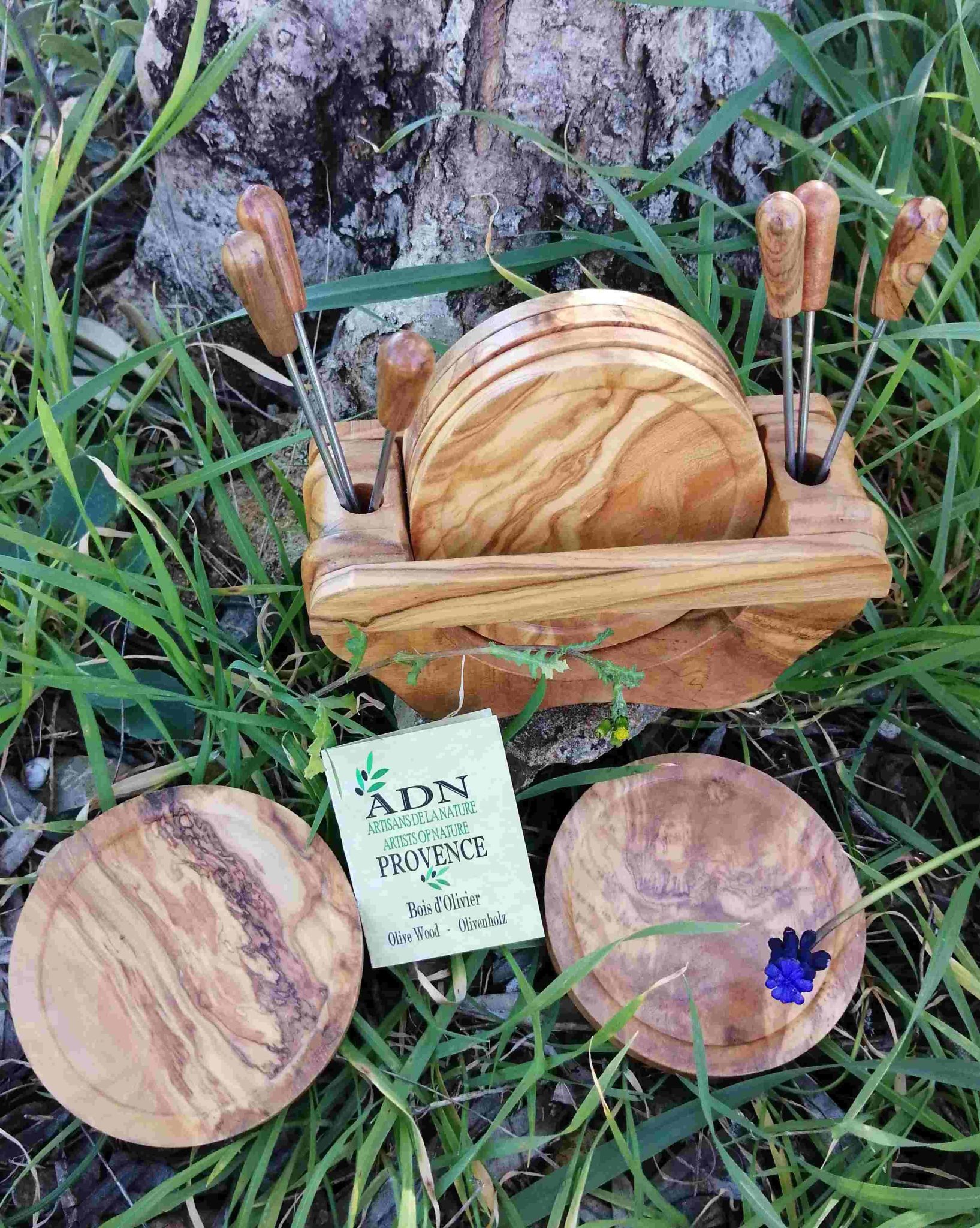 Set 6 Sous-Verres Personnalisés Bambou - 7.7x7.7cm - Pour Couple, Cadeau Anniversaire, Mariage - Gravure Sur Mesure