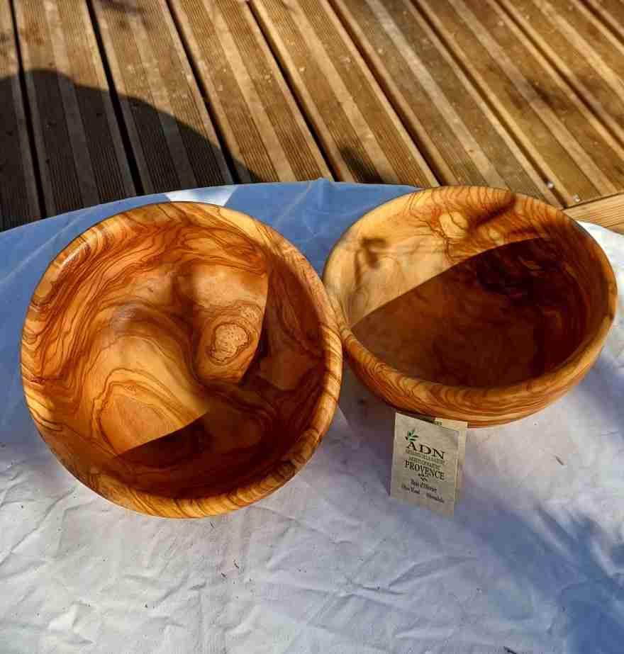 Saladier Moderne en Bois d’Olivier 18 cm env.